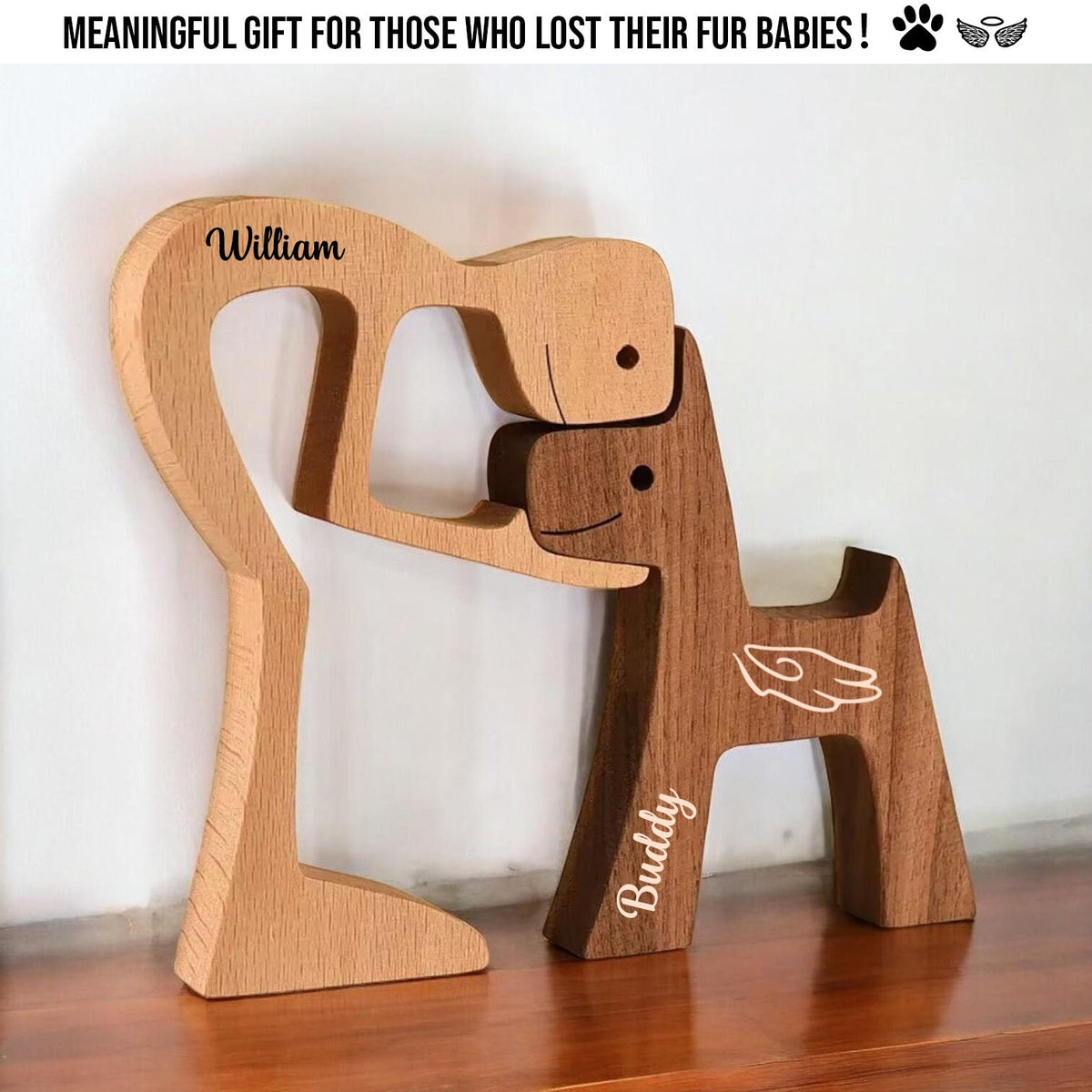 Personalized Custom Wooden Pet Carvings - Cuteness Overload - Gift For Pet Lovers