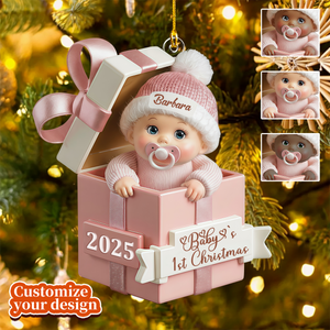 Custom Baby's First Christmas Ornament - Personalized Christmas Gifts