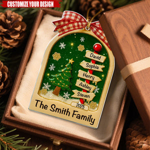 Family Holiday Magic - Personalized Custom Acrylic Ornament