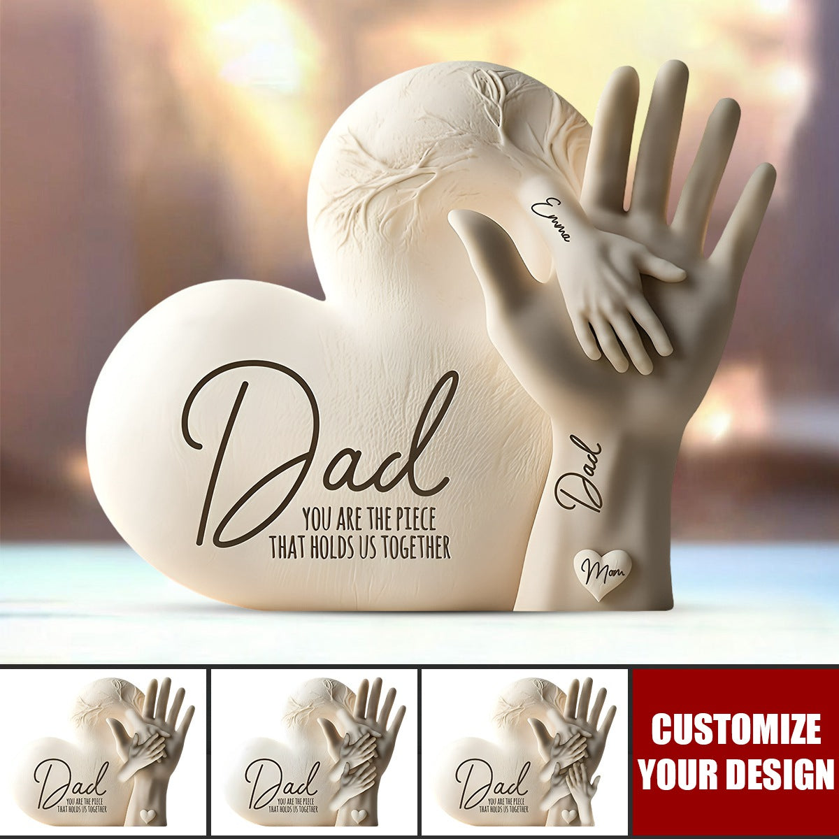 Dad You Are The Piece That Holds Us Together - Personalized Acrylic Plaque