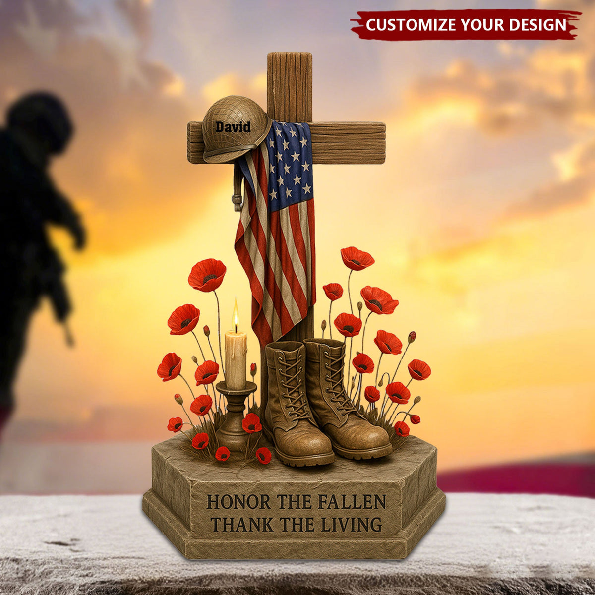Memorial Acrylic Plaque Personalized Gifts For Veteran