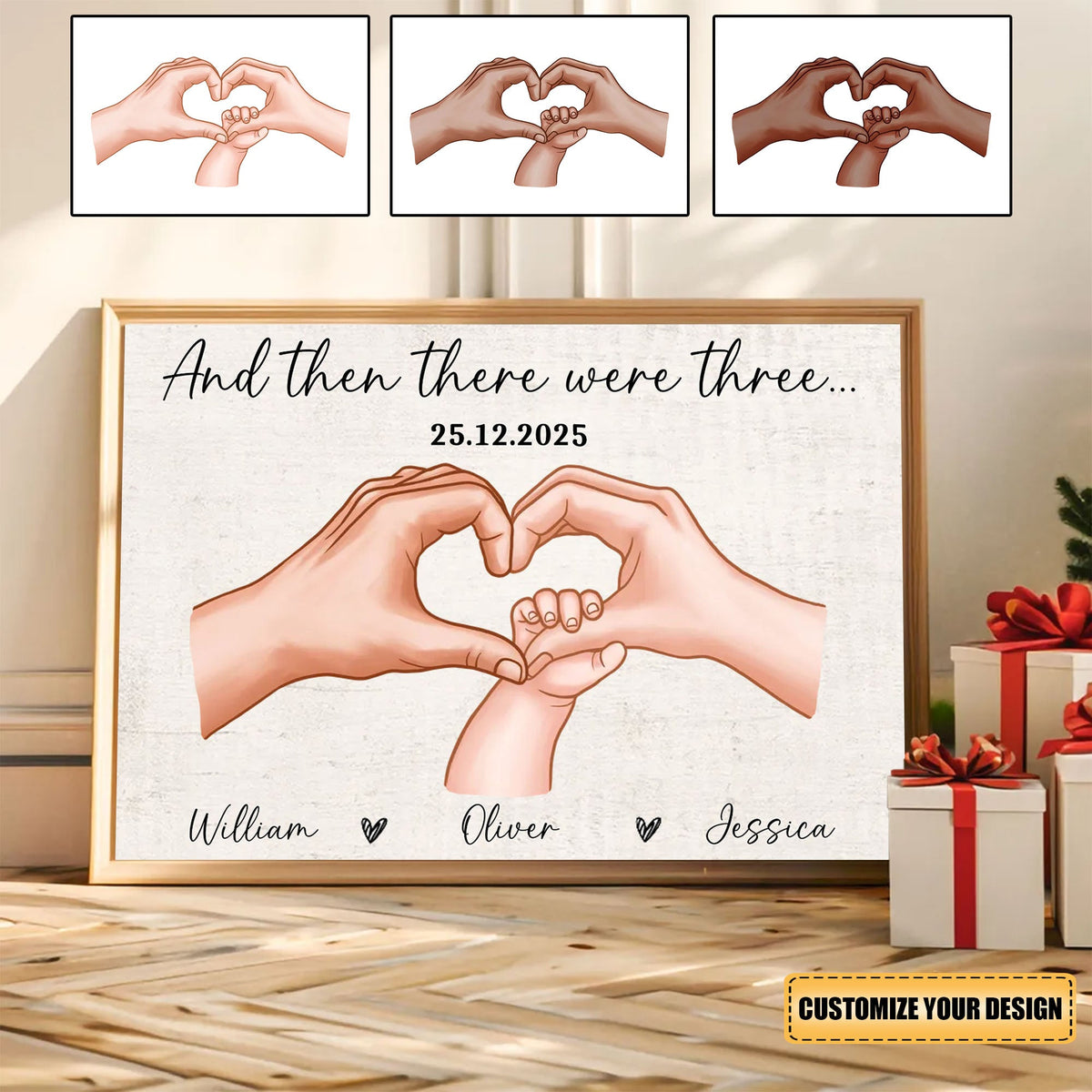 A Tribute to Love, Celebrating a Special Moment - Personalized First-Time Parents Canvas