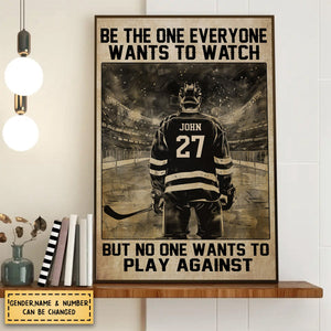 Personalized Hockey Motivation Poster, Gift For Hockey Lovers