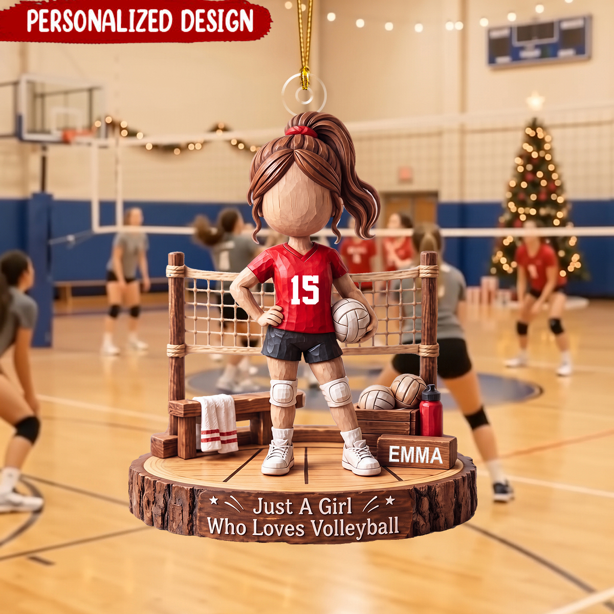 Personalized Volleyball Player Christmas Ornament-Volleyball Player Gift