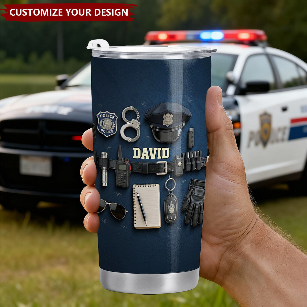Honor Your Service With Personalized Police Gear, Custom Stainless Steel Tumbler
