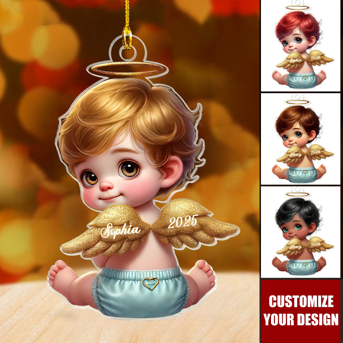 Baby Sleep In Heavenly Peace, Infant Loss Sympathy Gift -Personalized Acrylic Ornament