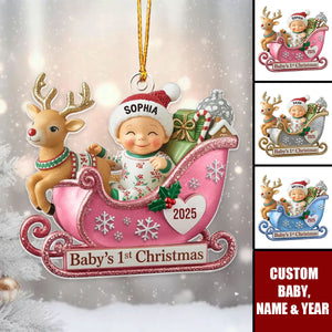 Custom Acrylic Ornament - Personalized Christmas Baby Shower, Gender Reveal Gifts For New Parents