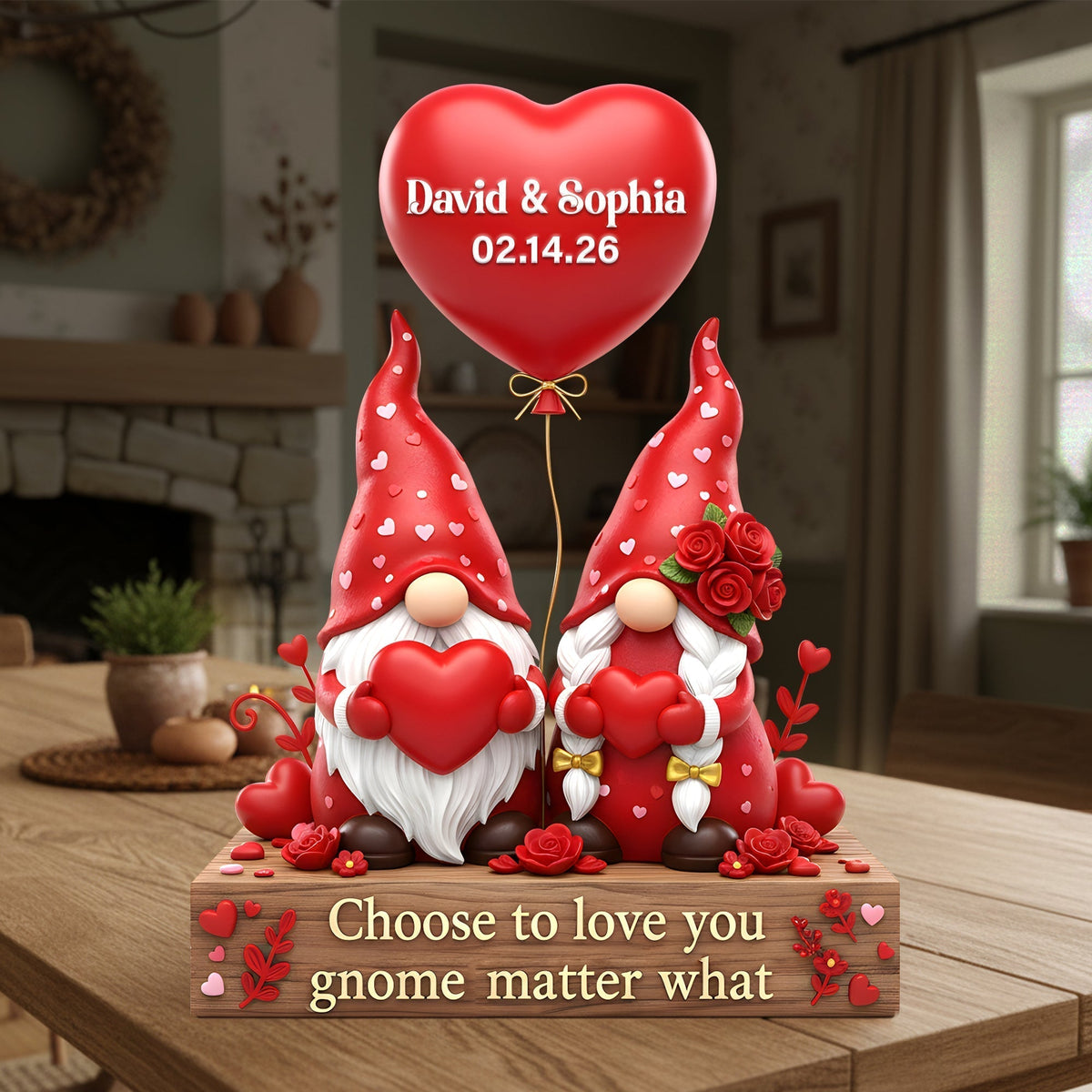 Cute Couple Acrylic Plaque - Personalized Anniversary Gift