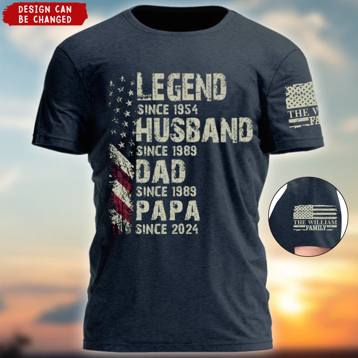 Personalized Legend Husband Dad Papa Since T-Shirt