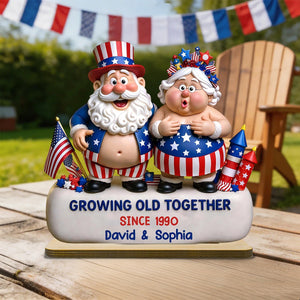 Growing Old Together, Personalized Wood Plaque, Gift For Couples