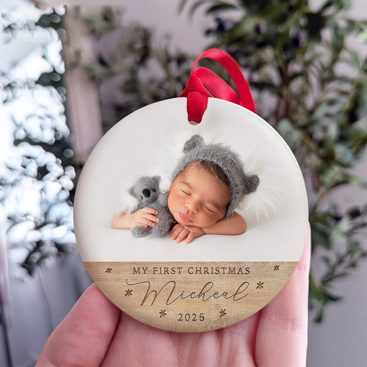Personalized Baby’s First Christmas Ornament, Baby Holiday Keepsake