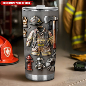 Proud Firefighter - Personalized Firefighter Tumbler