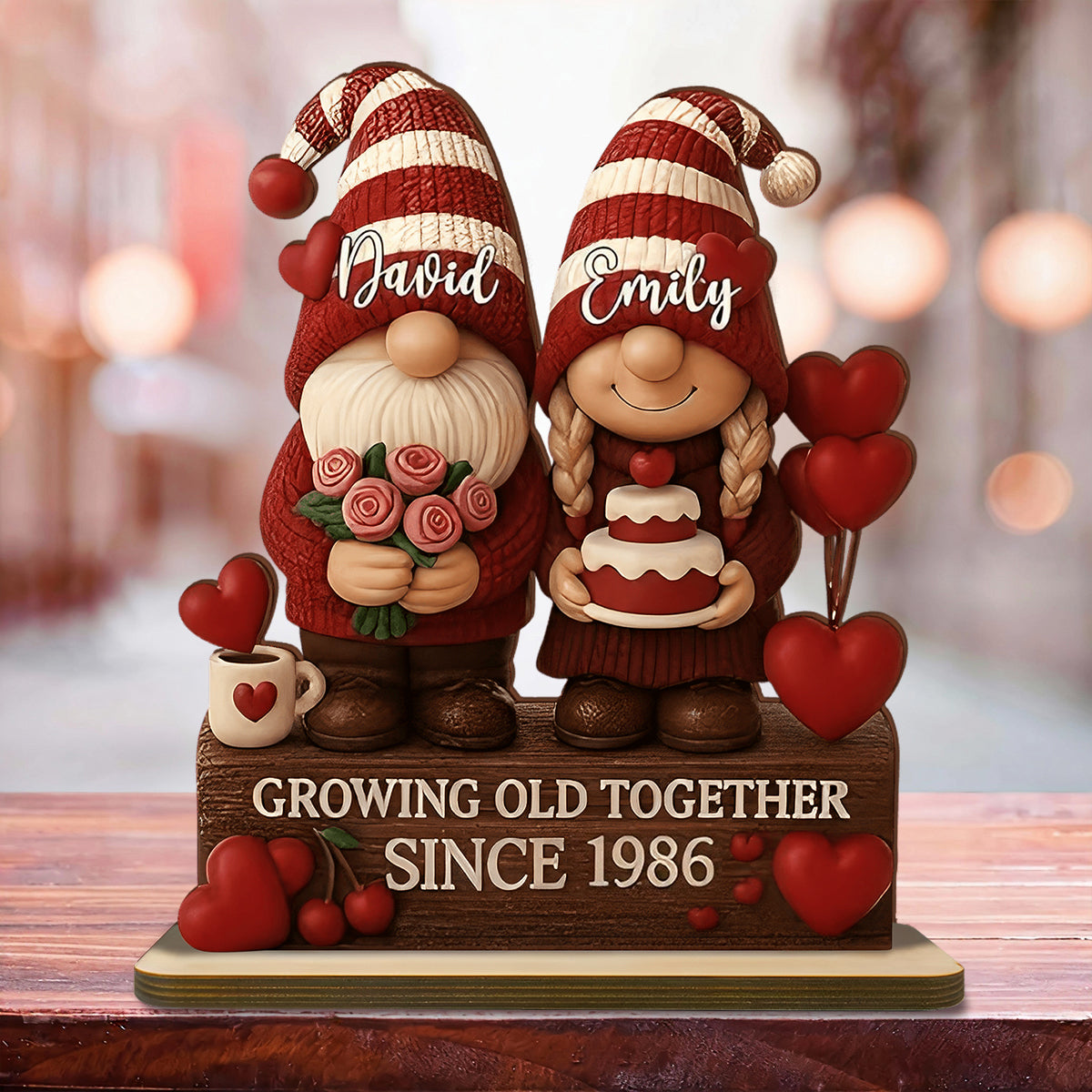 Personalized Sweet Couple Standing Plaque-Anniversary Gift