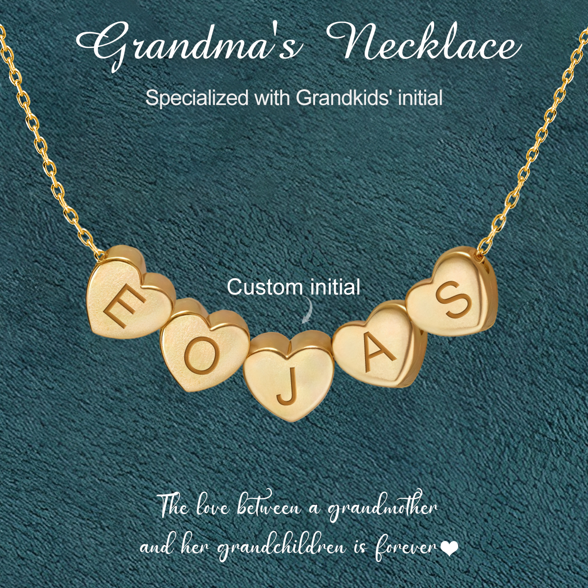 Personalized Tiny 3D Initial Heart Charm Necklace