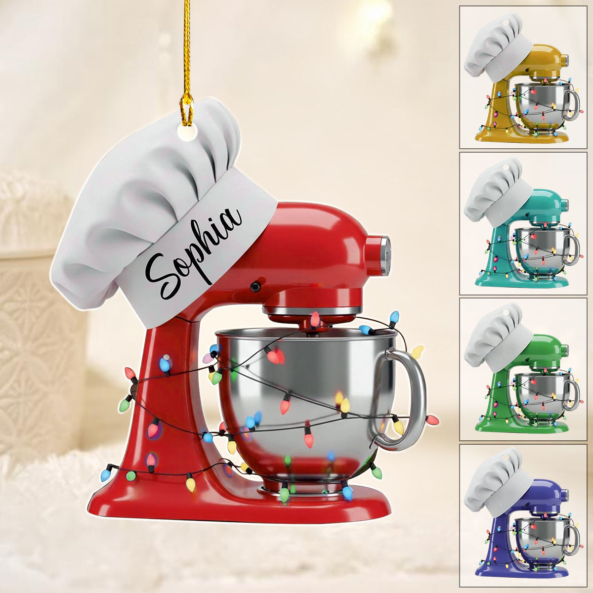 Custom Baking Mixer Lights Christmas Ornament
