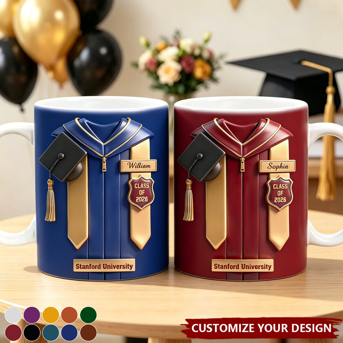 Class Of 2026, Congrats Graduation - Personalized Ceramic Coffee Mug