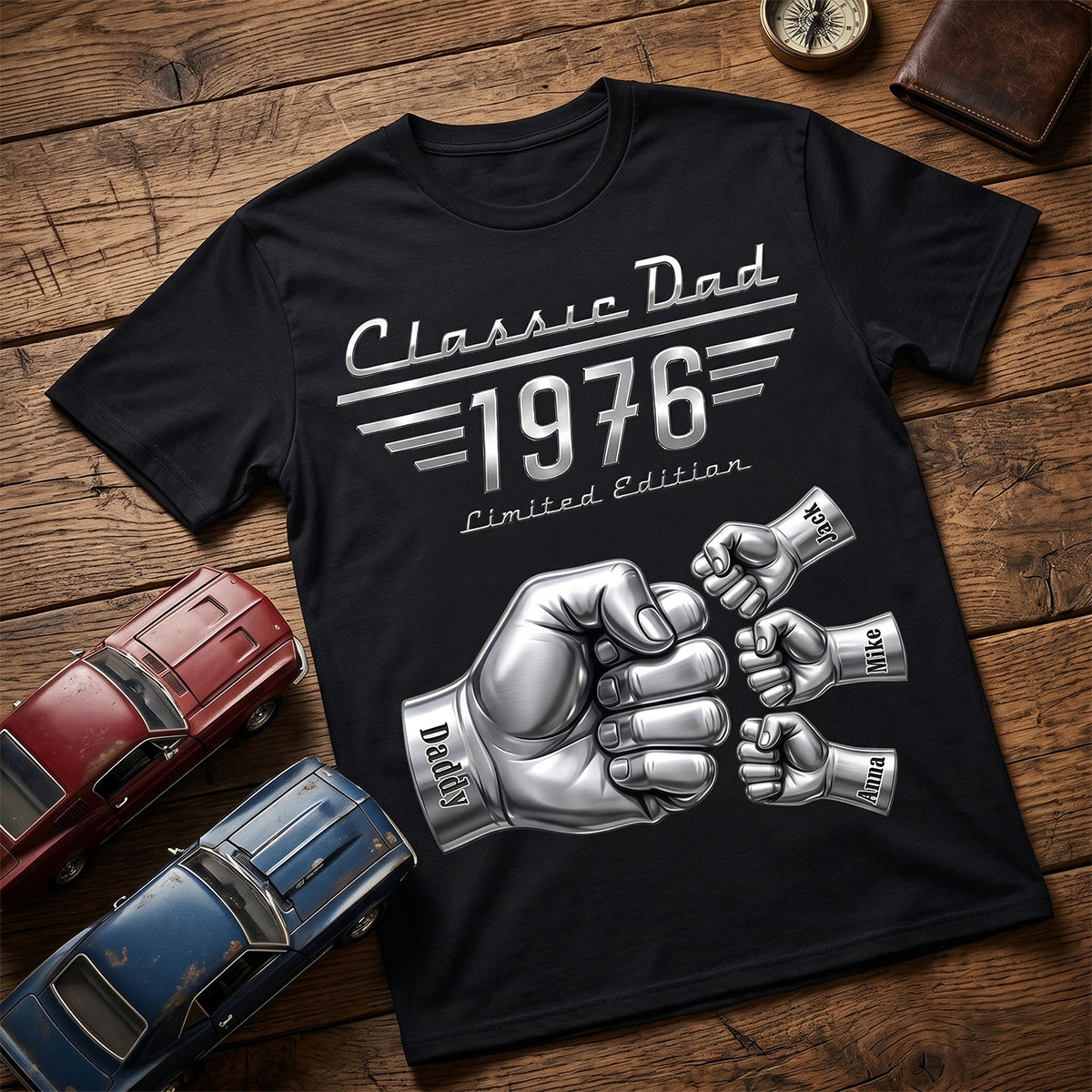 Classic Car Style Dad Shirt-Personalized Gifts For Dad