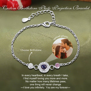 Custom Photo Projection Bracelet, Gift For Family & Friend