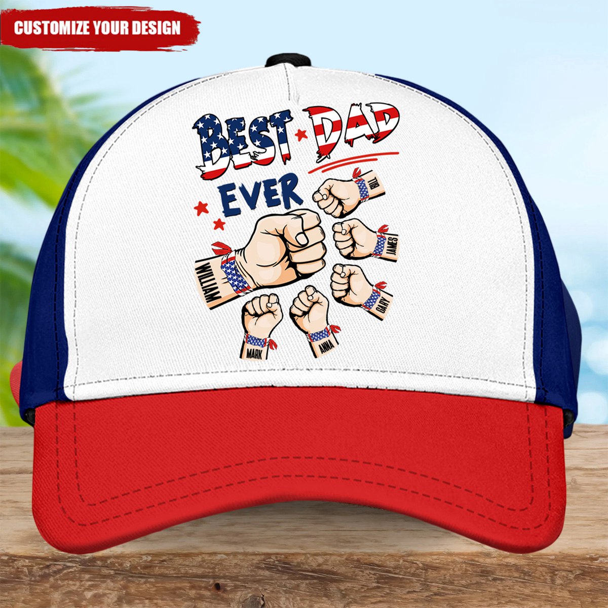 Best Dad Ever Stars And Stripes - Gift For Father, Grandpa, Grandfather - Personalized Classic Cap