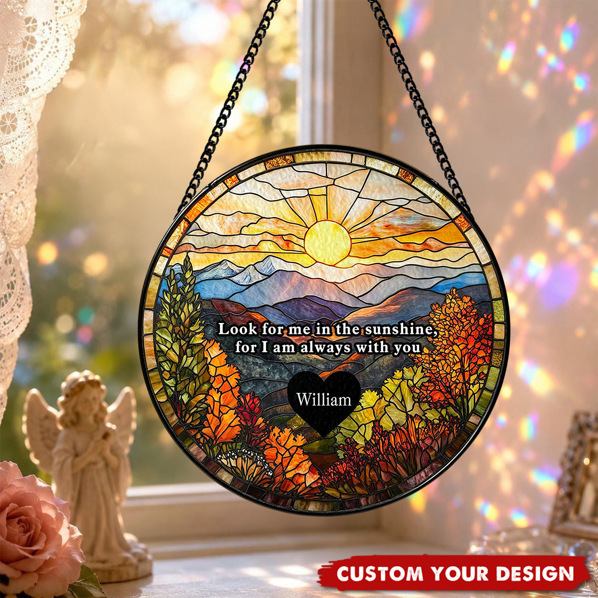 Personalized Memorial Acrylic Suncatcher, Loss of Loved One Gift