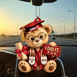 I Did It Class Of, Car Hanging Ornament, Gift For 2026 Graduate