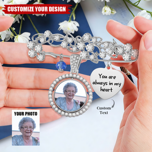 You are always in my heart - Personalized Bouquet Photo Charm