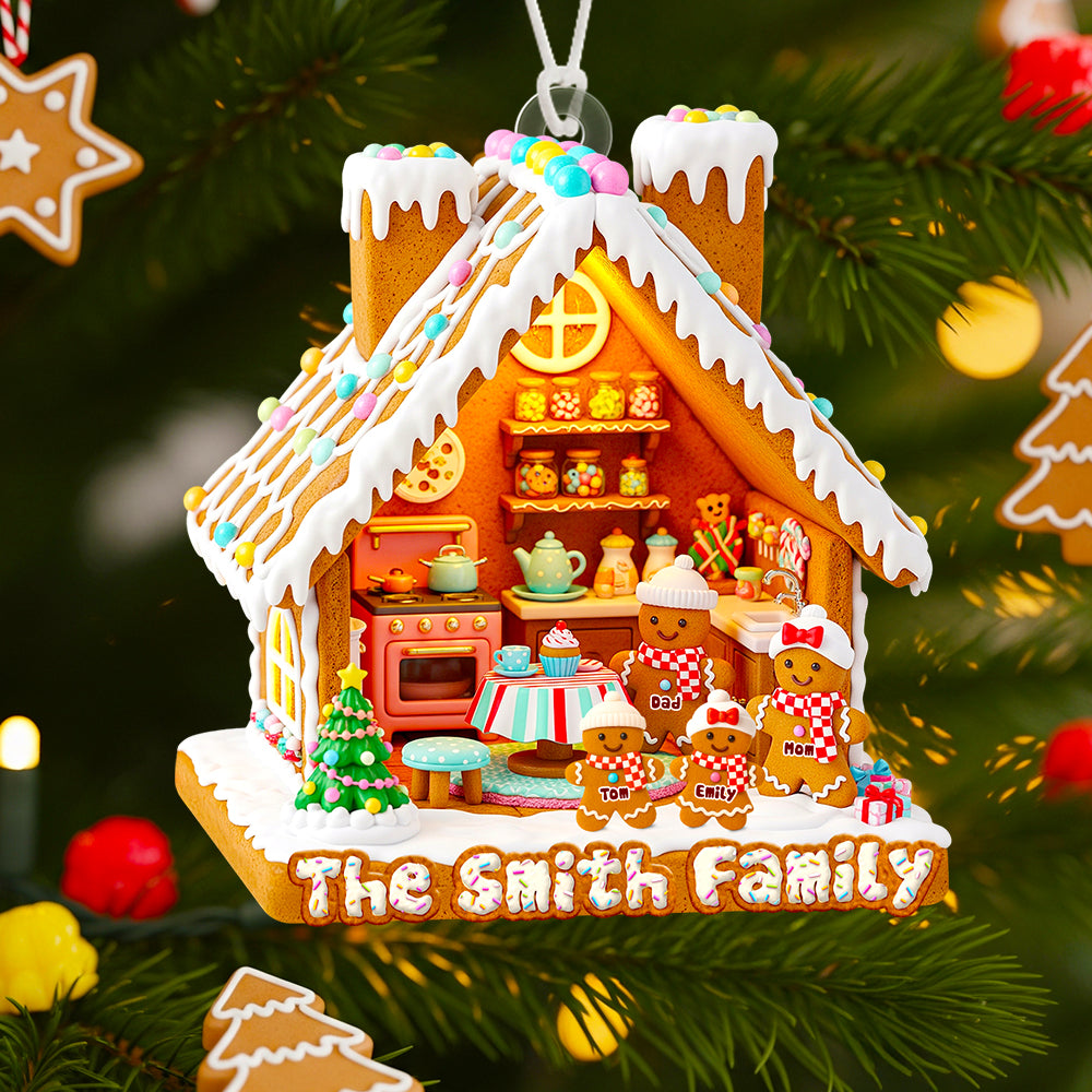 Gingerbread Family Christmas Ornament Personalized Gifts For Family