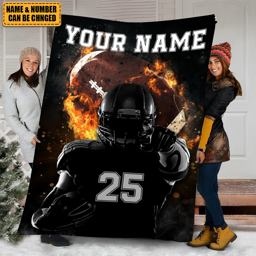 Personalized Football Blanket - Gift For Football Lovers