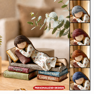Just A Girl Who Loves Books - Personalized Wood Plaque