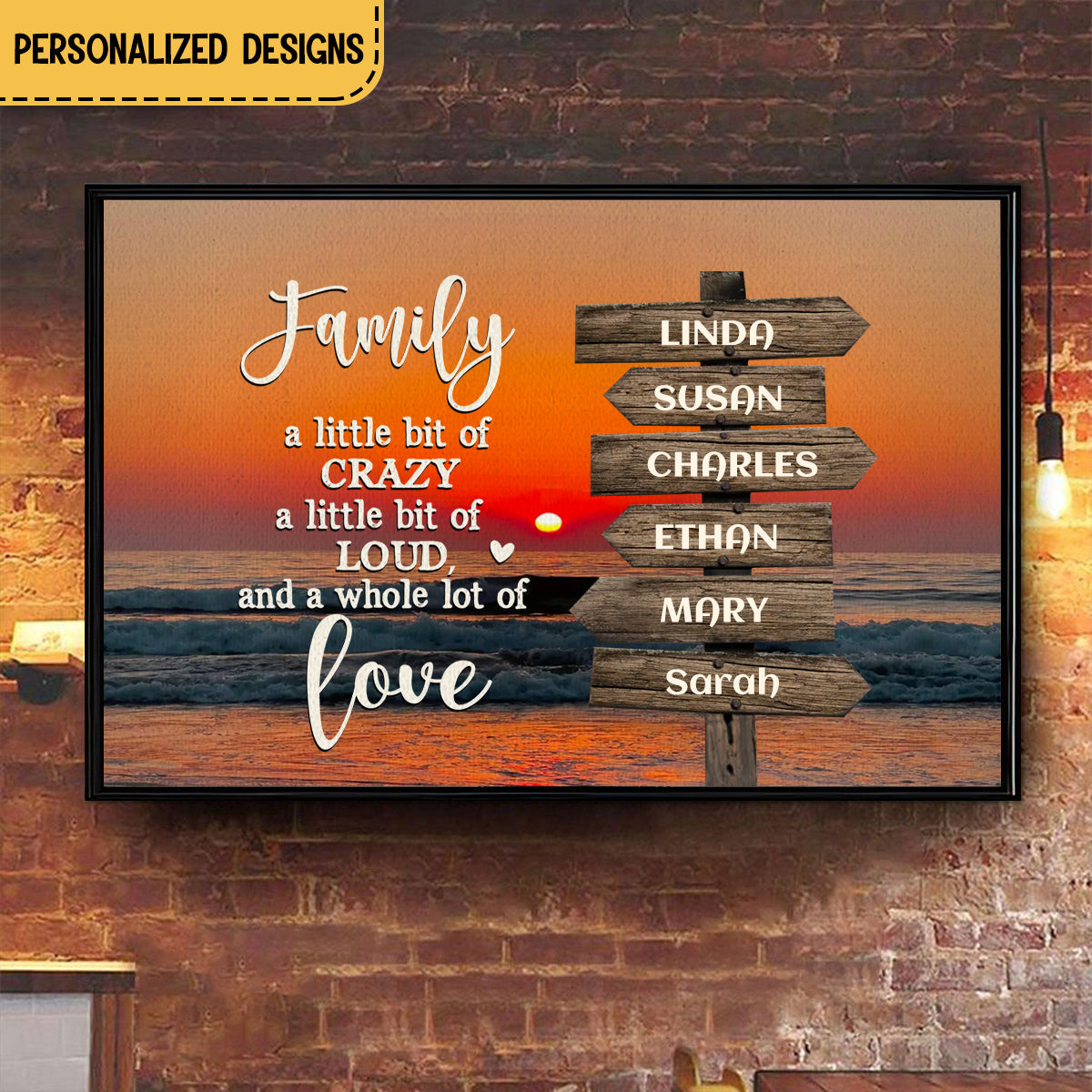 Custom Name Family Street Sign Personalized Family Poster qianwill