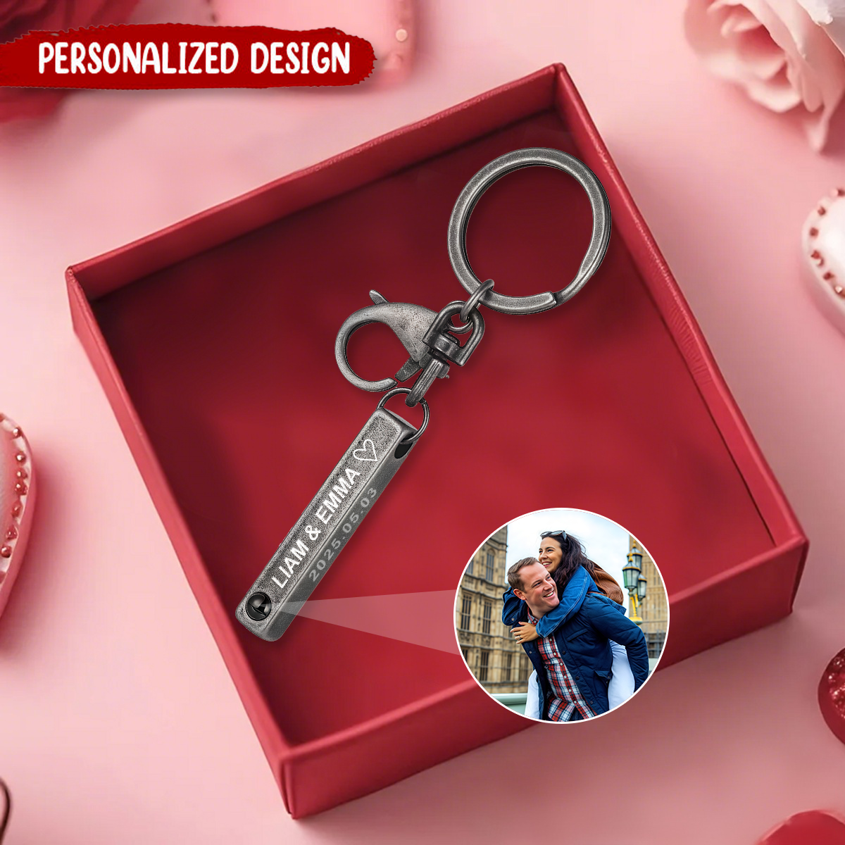 Personalized Custom photo projection keychain
