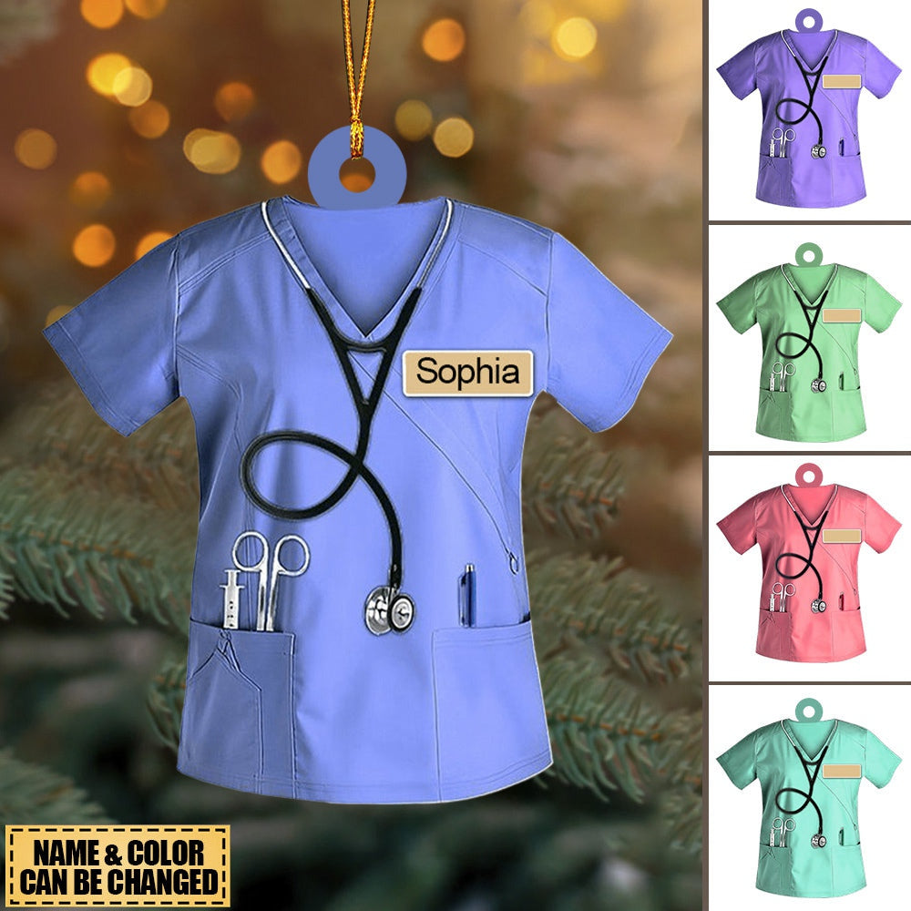 Personalized Nurse Uniform Ornament - Gift For Nurse