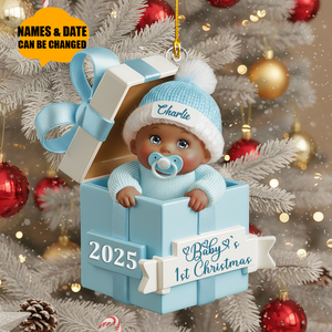 Custom Baby's First Christmas Ornament - Personalized Christmas Gifts