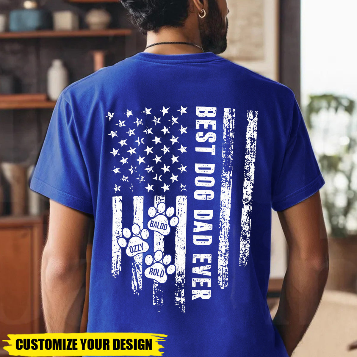 Best Dog Dad Ever - Personalized T-Shirt Dog Lover Gift