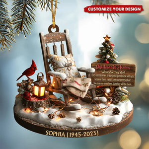 Christmas In Heaven - Personalized Memorial Custom Ornament