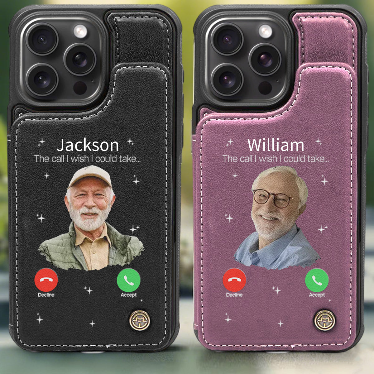 The Call I Wish I Could Take-Personalized Memory Photo Leather Wallet Phone Case
