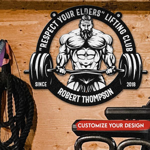 Lifting Club - Personalized Custom Shaped Metal Sign