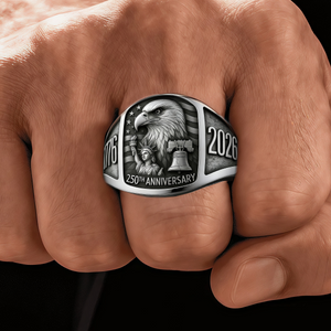 United States 250th Anniversary Patriotic Eagle Ring