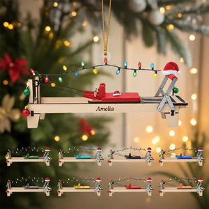 Personalized Pilates Reformer Christmas Ornament