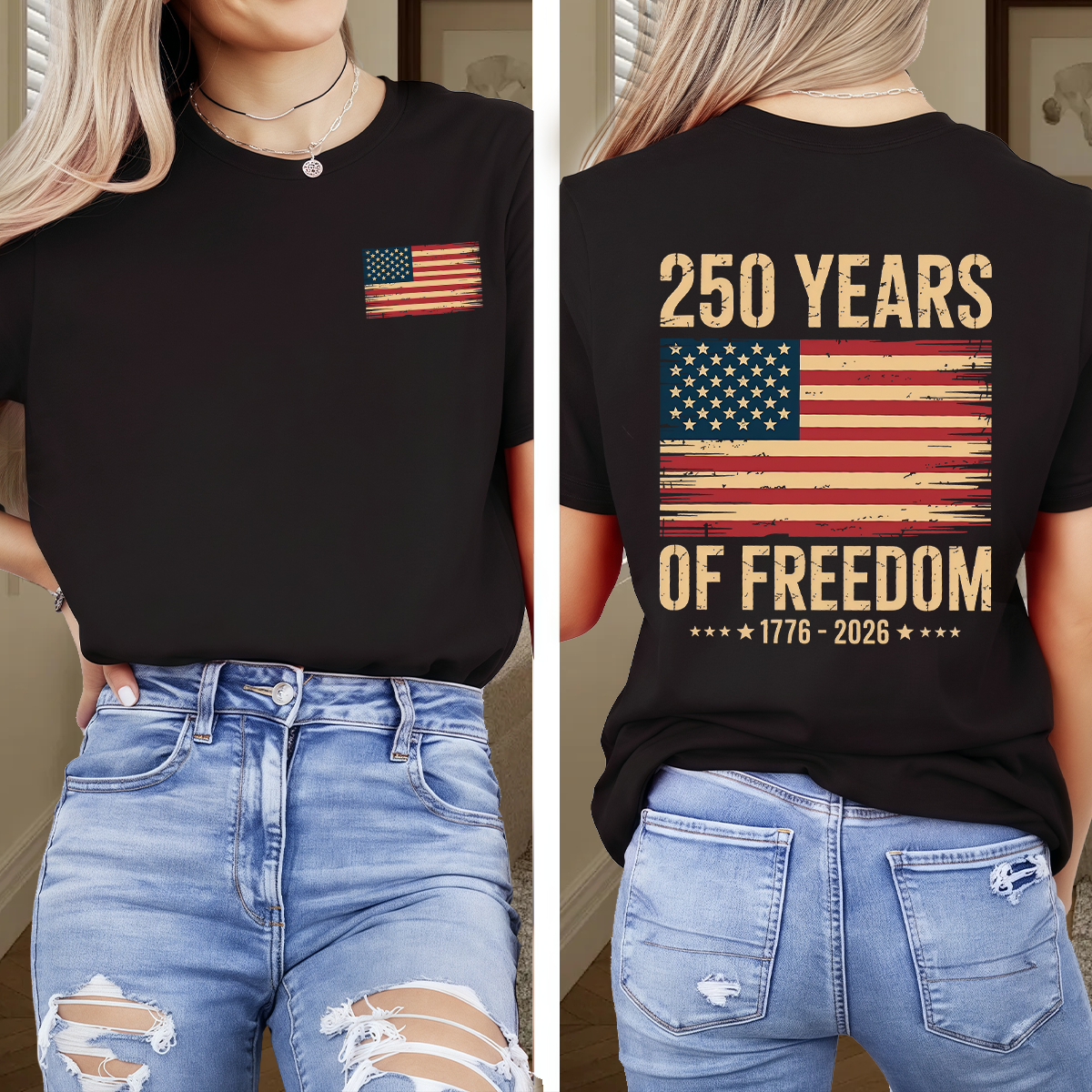 250 Years of Freedom American Anniversary T-Shirt