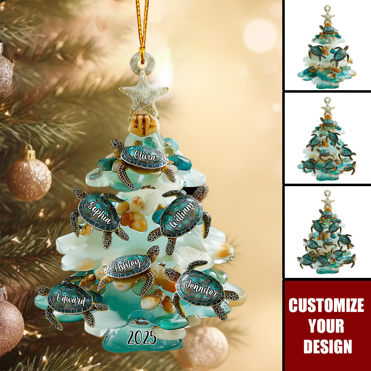 Merry Christmas - Personalized Family Ornament