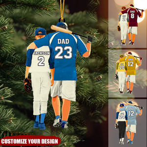 Personalized Baseball Acrylic Ornament - Gift For Baseball Player,Dad, Son, Coach