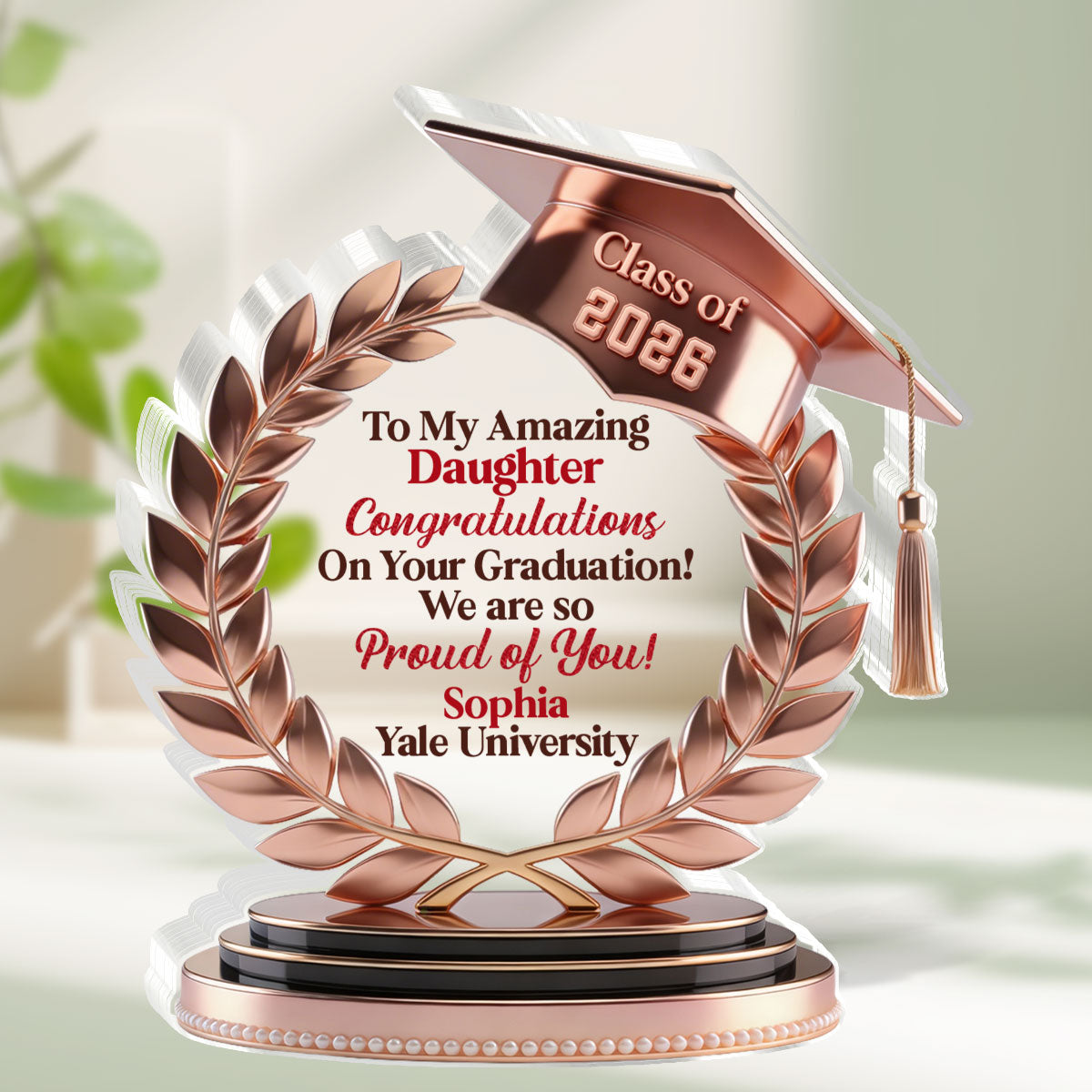 Congratulations Grad - Personalized Custom Shaped Acrylic Plaque