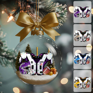 Custom Football Shoulder Pads And Helmet Acrylic Ornament