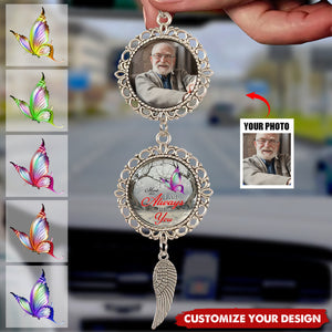 Custom Photo I'm Always With You Memorial Hanging Ornament With Charm