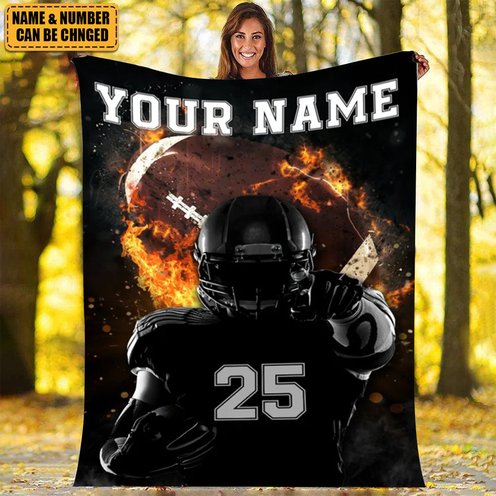 Personalized Football Blanket - Gift For Football Lovers