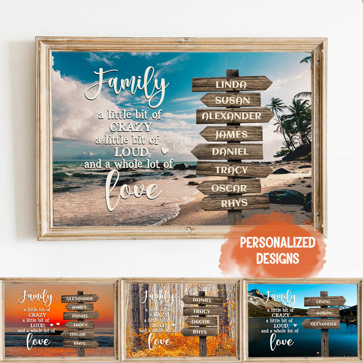 Custom Name Family Street Sign Personalized Family Poster qianwill