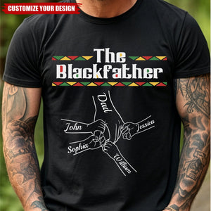 Personalized The Blackfather T-Shirt, Gifts For Dad Grandpa