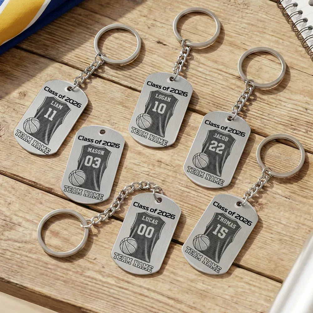 Sport Player Graduation Keepsake - Personalized Keychain