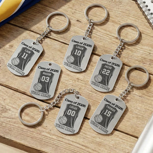Sport Player Graduation Keepsake - Personalized Keychain